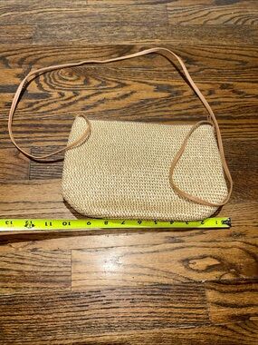 Woven Straw Crossbody Bag - Neutral Beige